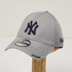 NEW ERA ニューエラ MLB ニューヨークヤンキース オルタネイト Neo 39THIRTY ストレッチフィットキャップ S M グレー ロゴ刺繍 X7613