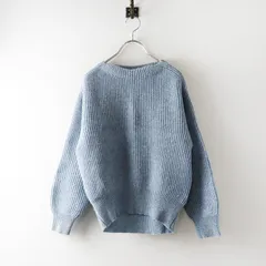 アーバンリサーチ ドアーズ URBAN RESEARCH DOORS モンゴリアンウール畦ニットプルオーバー M｜ブルー【2400014830675】