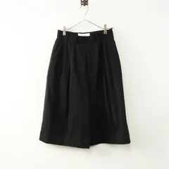 美品 ルシェルブルー LE CIEL BLEU Box Tuck Half Pants 36/ブラック ボックスタック ハーフ パンツ ワイド【2400030090152】