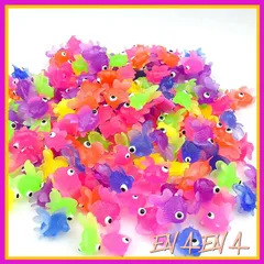 金魚すくい 金魚おもちゃ 多色ミックス 縁日おもちゃ ミニ金魚 お風呂 水に浮く お祭り 装飾 夏祭り 景品 セット 自宅 子ども会 プール (（100個 ）) 0