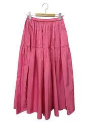 フォクシーブティック Cardinal 42135 スカート 38 ピンク フレア シルク ギャザー ITGU1MAQ2ZG3