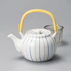 三色ライン４号土瓶（アミ付）