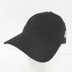 アニエスベー agnes b. キャップ帽 帽子 Tu 黒系 ブラック ロゴ 刺繍 ベルトアジャスター