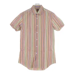 Paul Smith (ポールスミス) マルチストライプデザイン レギュラーカラー 半袖シャツ マルチカラー