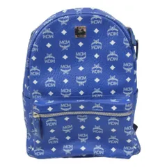MCM エム・シー・エム MMKASVE02H1001 Stark Backpack in Visetos Surf the Web モノグラム ヴィセトス柄 スターク レザー バックパック リュック バッグ ブルー系【中古】のサムネイル