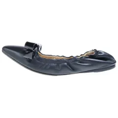 JIMMY CHOO (ジミーチュウ) ADALEE スクエアトゥ リボン バレエシューズ フラットシューズ