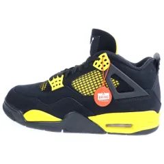 NIKE (ナイキ) AIR JORDAN 4 RETRO THUNDER DH6927-017 エアジョーダン 4 レトロ サンダー ハイカットスニーカー ブラック/イエロー US9.5/27.5cm