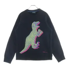 Paul Smith (ポールスミス) DINO フロントプリント クルーネック スウェット トレーナー ブラック PY-DW-86164