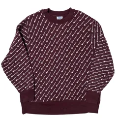 総柄 ワインレッド ワンポイントロゴ チャンピオン リバースウィーブ トレーナー ボルドー スクリプトロゴ オールオーバープリント ヘビーウェイト ヴィンテージ 2XL スウェット レディース ユニセックス メンズ 古着 長袖 CHM