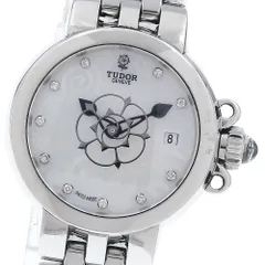 チュードル TUDOR 35100 クレア ドゥ ローズ デイト 10Pダイヤモンド 自動巻き レディース 保証書付き_942592のサムネイル
