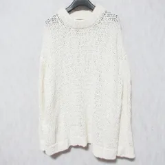 美品 24SS HOUSE OF LOTUS ハウスオブロータス フラッフィーコットンニット プルオーバー 30241016090 M オフホワイト レディース 古着 中古 USEDのサムネイル
