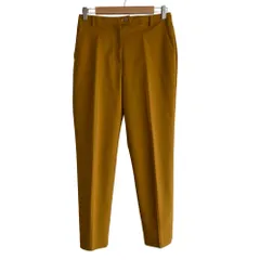 美品 martinique マルティニーク トラウザーズテーパードパンツ 1 マスタード レディース 古着 中古 USED