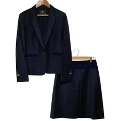 良品 PS Paul Smith ピーエスポールスミス ジャケット スカート スーツ セットアップ サイズ40 ネイビー レディース 古着 中古 USED