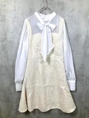 eimy istoire エイミーイストワール 定価23100円 クラシックツイードミニ ワンピース sizeM/白 ■■レディース