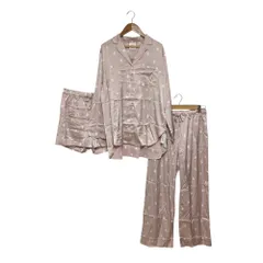 良品 gelato pique ジェラートピケ ハート柄 サテンルームウェア シャツ ショートパンツ ロングパンツ サイズF ピンク  レディース 古着 中古 USED