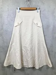 MISCH MASCH ミッシュマッシュ 417222 24SS フラップ付き Aライン ロング スカート sizeS/アイボリー ■■レディース