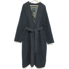 pas de calais ノーカラー ロングコート 茶系36 グレンチェック - メルカリ