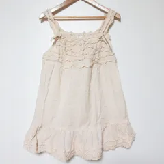 良品 PINK HOUSE ピンクハウス ノースリーブ フリル ブラウス アイボリー レディース 古着 中古 USED