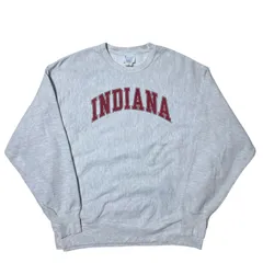 チャンピオン リバースウィーブ トレーナー カレッジロゴ インディアナ大学 ヴィンテージ 刺繍 ホワイト 2XL 人気 モデル オーバーサイズ スウェット レディース ユニセックス メンズ 古着 長袖 CHM