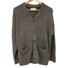 未使用 23AW GELATO PIQUE HOMME ジェラートピケオム ベーシックスムーズィーカーディガン ルームウェア サイズF チャコールグレー メンズ 古着 中古 USED