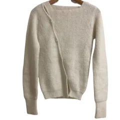 良品 JACQUEMUS ジャックムス LA MAILLEPAU アシンメトリー ニットセーター サイズ34 ホワイト レディース 古着 中古 USEDのサムネイル