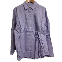 美品 UNITED ARROWS ユナイテッドアローズ リネン100％ 長袖 シャツ ブラウス サイズ38 パープル レディース 古着 中古 USED