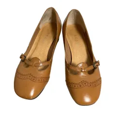 良品 REGAL リーガル レザー ウイングチップ パンプス 22.5cm ブラウンベージュ レディース 古着 中古 USED