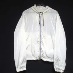 美品 PRADA SPORT プラダスポーツ パッカブル ナイロン ジップアップ パーカー ジャケット Lサイズ ホワイト メンズ 古着 中古 USED