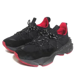 美品 Christian Louboutin クリスチャンルブタン Trailnrun 現行モデル スニーカー シューズ サイズ40.5 25.5cm ブラック メンズ 古着 中古 USED