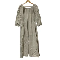 良品 URBAN RESEARCH Sonny Label by Naoko Takayama アーバンリサーチ サニーレーベル コットンワンピース サイズ38 ベージュ レディース 古着 中古 USED