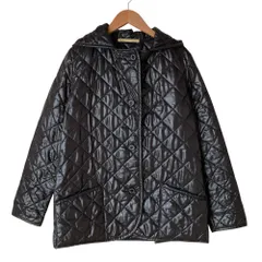 美品 TraditionalWeatherwear トラディショナルウェザーウェア LUTON フード付きキルティングジャケット 36 ブラック レディース 古着 中古 USED
