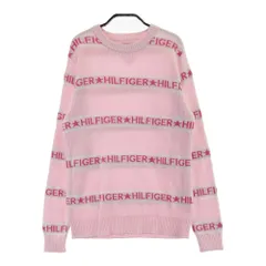 サイズ：M TOMMY HILFIGER GOLF トミー ヒルフィガーゴルフ  ニットセーター ロゴ柄 ピンク系 [240101632674] ゴルフウェア レディース ストスト