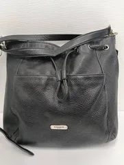 【中古品】 COACHコーチ 2WAY 巾着型 ショルダーバッグ ハンドバッグ F27003 黒ブラック 肩掛け 手提げ バッグかばん 現状品