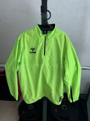 hummel 蛍光 ウィンドブレーカー ハーフジップアップ 100