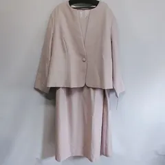 レディース　スーツ　セレモニー　ジャケット　ワンピース　ライトグレージュ　大きいサイズ　6L  ☆KP-018☆