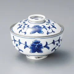 段付毛料プラチナ彩唐草模様蓋物（有田焼）