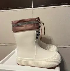 アイボリー色 キッズ レインブーツ 長靴