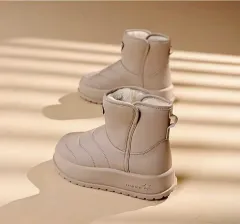 ファッション ショート ブーツ アイボリー レディース 防寒靴 (新 商品)