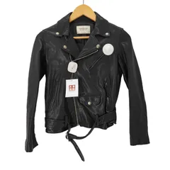 ビューティフルピープル beautiful people shrink leather riders jacket シュリンクレザーライダースジャケット ダブル レディース  150
