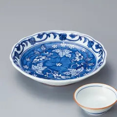 濃花草紋六寸皿（有田焼）