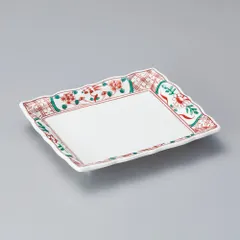 地紋万歴桔梗渕焼皿（有田焼）