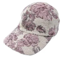 シャポードオー Chapeau d' O 花柄 キャップ 帽子 ジャカード 57.5cm ベージュ 系 IBO79 1004