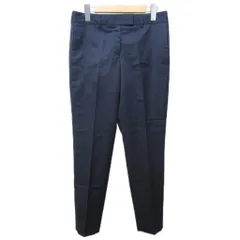 ポールスミス ブラック レーベル Paul Smith BLACK LABEL 美品 ウールパンツ スラックス ストライプ センタープレス 40 約M 紺 ネイビー IBO87 0111