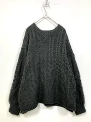 Ungrid アングリッド 112352625401-01 パッチワークケーブル ニット セーター sizeF/グレー ◇■レディース