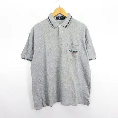 ラルフローレン RALPH LAUREN POLO SPORT ポロシャツ 半袖 ロゴ コットン L グレー ※EKM