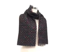 ■極美品■ Paul Smith ポールスミス ウール85％×カシミヤ15％ 総柄 マフラー 防寒具 グレー系×マルチカラー DK1544