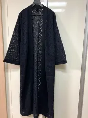 ハンサムオブジェ OBZEE レース ロング カーディガン 刺繍 ローブ ジャケット コート トレンチ