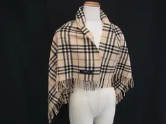 BURBERRY バーバリー ノバチェック ウール100％ マフラー ショール ストール 防寒具 レディース メンズ ベージュ系 DL5583