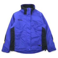 Columbia 90年代 3WAY マウンテンパーカー M ブルー ブラック ナイロン フリース ライナー ドローコード ジップインジップ搭載