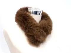■美品■ Saga Furs サガファーズ ファー 毛皮 マフラー 襟巻き 防寒具 レディース メンズ ブラウン系 DL6604